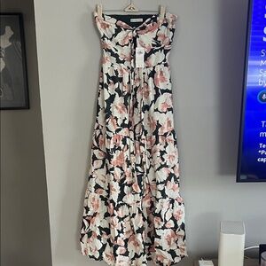 Abercrombie Black‎ and Pink Strapless Dress